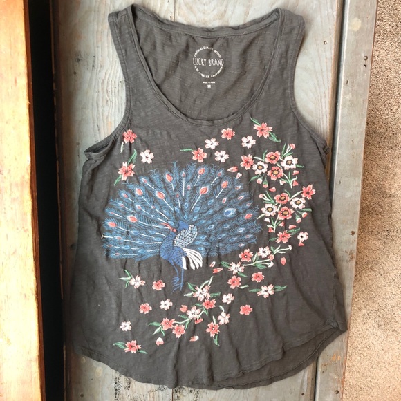 Lucky Brand Tops - Lucky Brand peacock tank top Medium